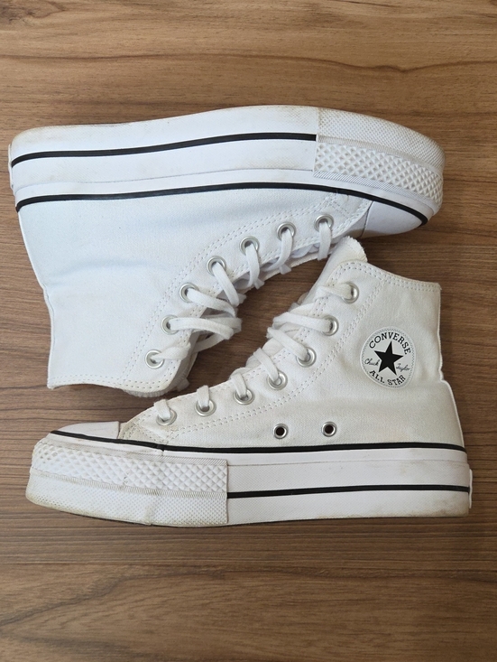 Converse Shoes - Converse White High Top Platform Sneakers